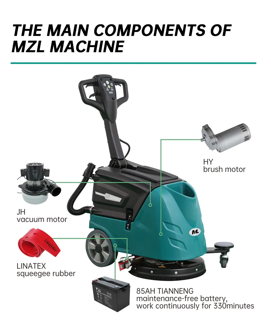 Battery Floor Scrubber Vacuum Cleaning Machine Hotel Office and Home