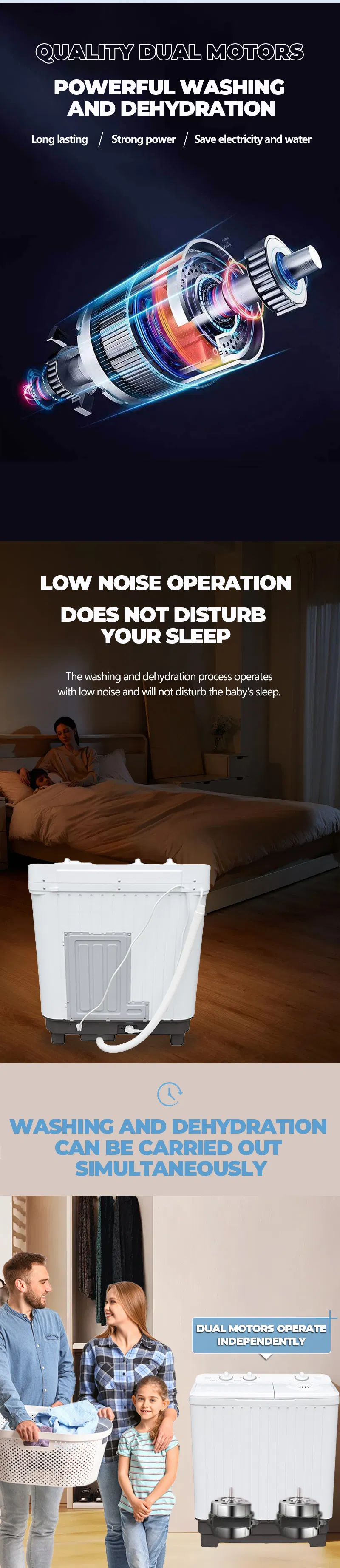 Mini Washing Machine Portable Turbine Washer Washing Machines and Drying Machines Home Front-Load Washers 5kg 8kg 10kg