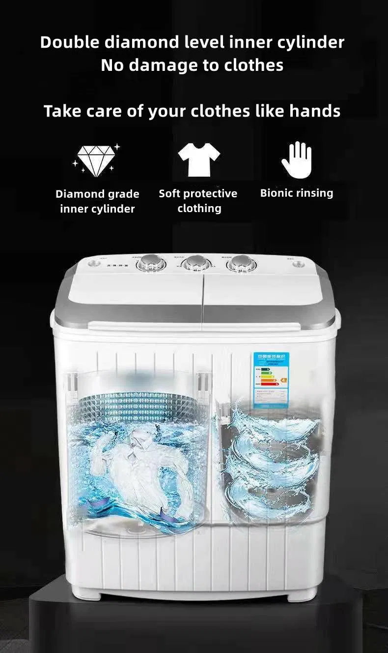 Commercial Compact Smart Twin Tub Washing Machine with Washer and Dryer
