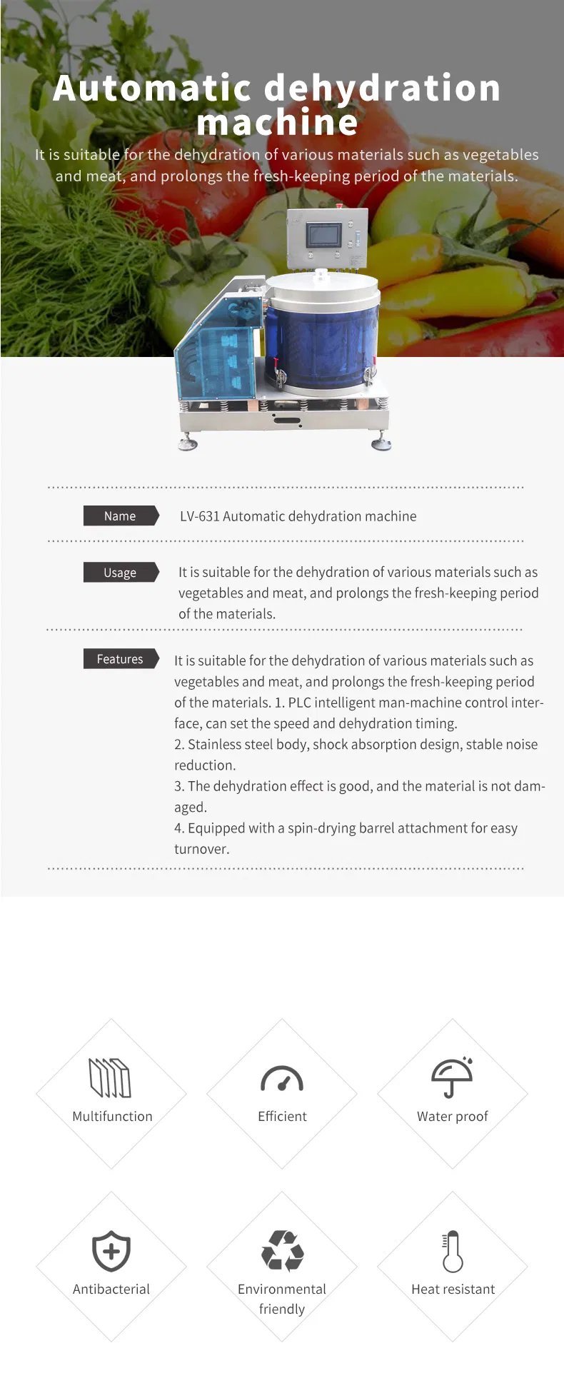 Premium Automatic Meat and Vegetable Dehydrator Machine for Home Use