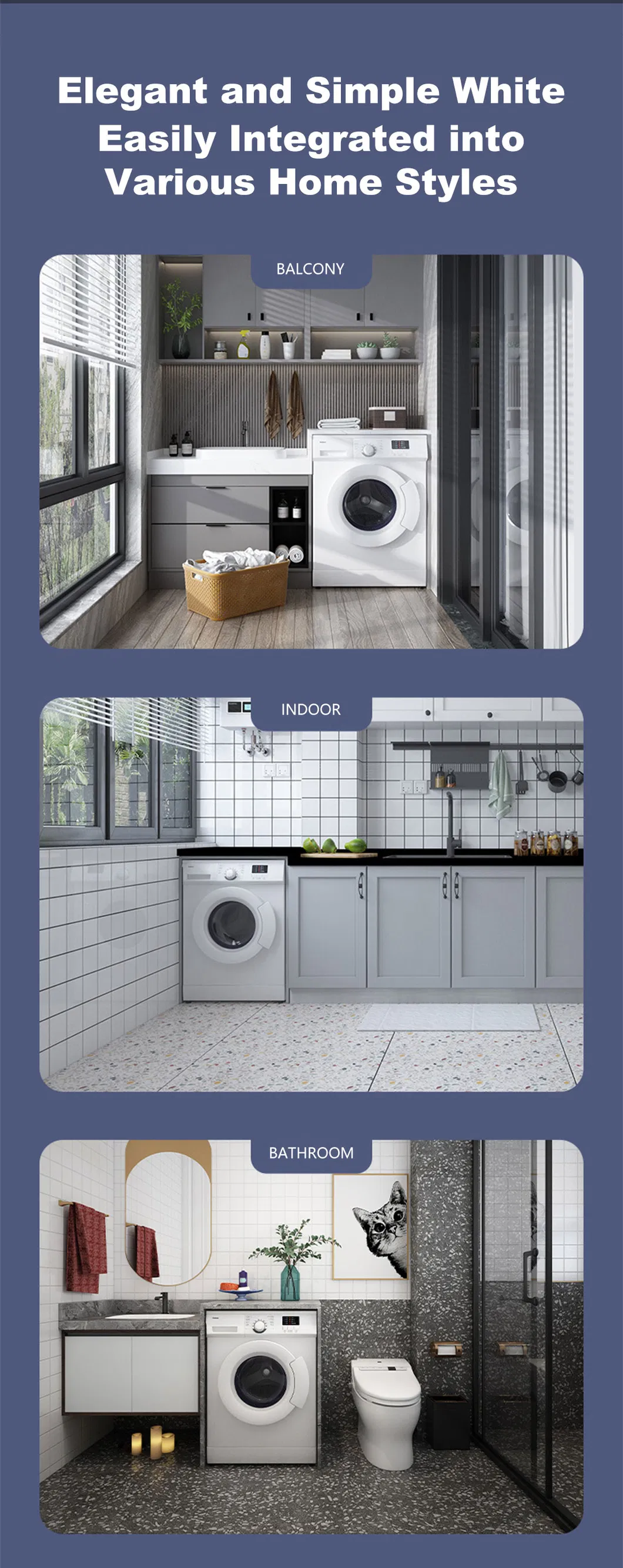 Top Quality Home Laundry Automatic Washing Front Loading Drum Washing Machine