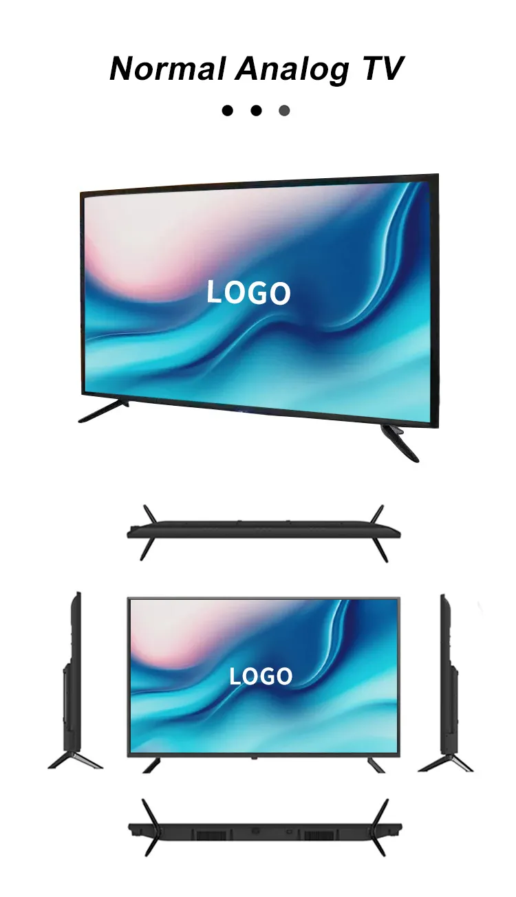 2025 4K Smart TV 32 43 55 65 75 85 100 Inch Large Screen WiFi Android with Tempered Glass