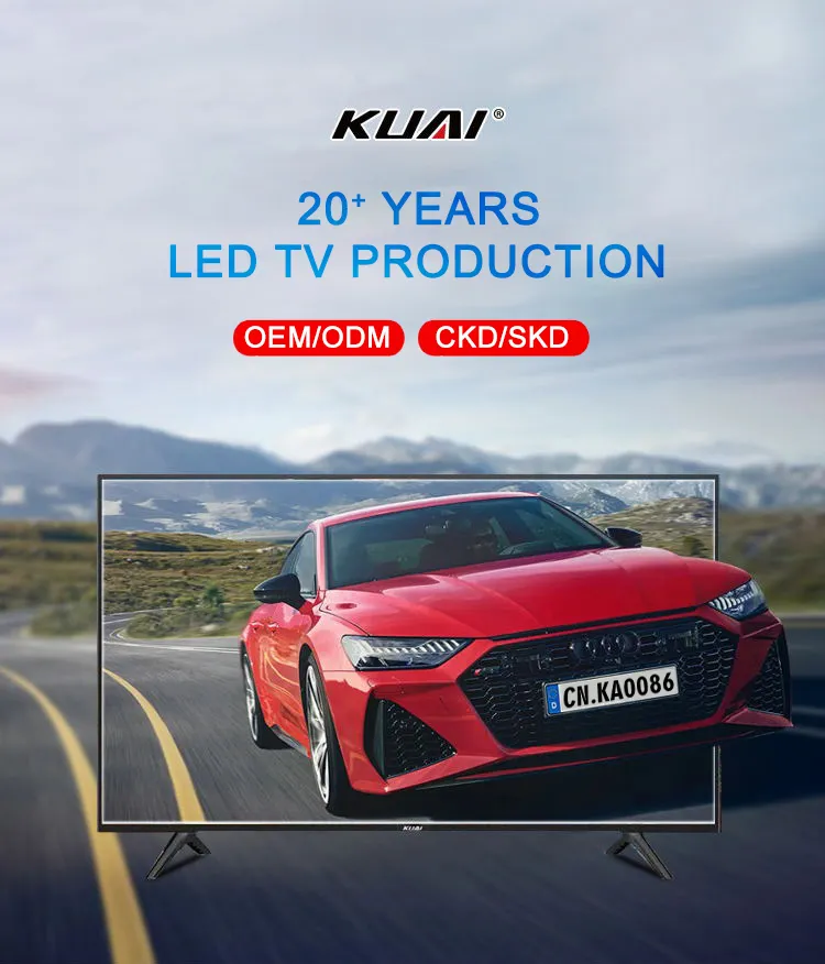 China TV Manufacturer Custom 24 32 43 55 65 70 75 85 100 Inch Flat Screen LCD LED TV Smart Android TV Television