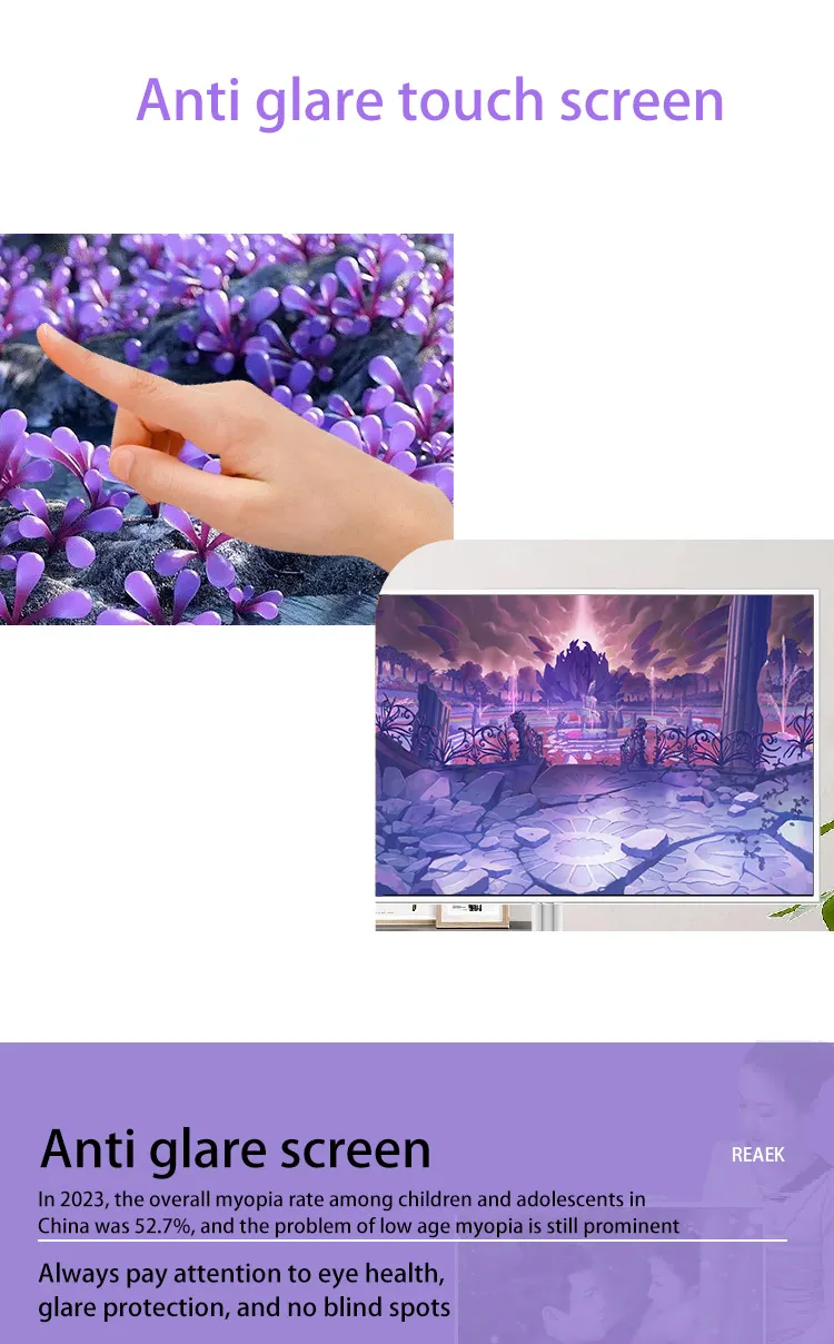 Portable LCD Monitors Wireless 1080P HD Video Player Stand TV 32" Smart Rotate Touch TV with Stand 4hr Battery