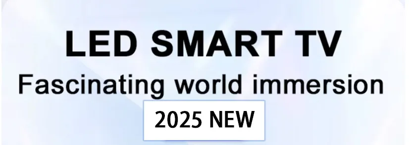 2025 New Large Panel Xxx Vidio LED Smart TV Android FHD 4K Customized DVB T2 S2 Digital Satellite Television