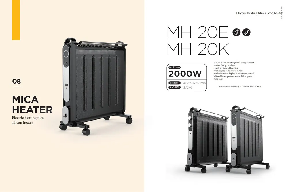 Electric Infrared Wall Panel Convector Heater Mirror Infrared Panel Heater