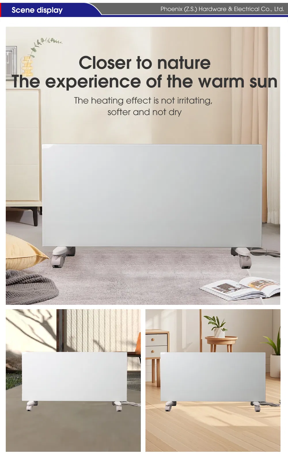 Wholesale Fast Heating Element Infrared Wall Panel Elegant Convector Electric Heater