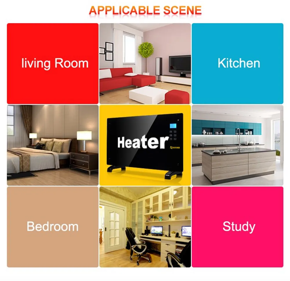 Mirror Infrared Panel Heater Electric Infrared Wall Panel Convector Heater