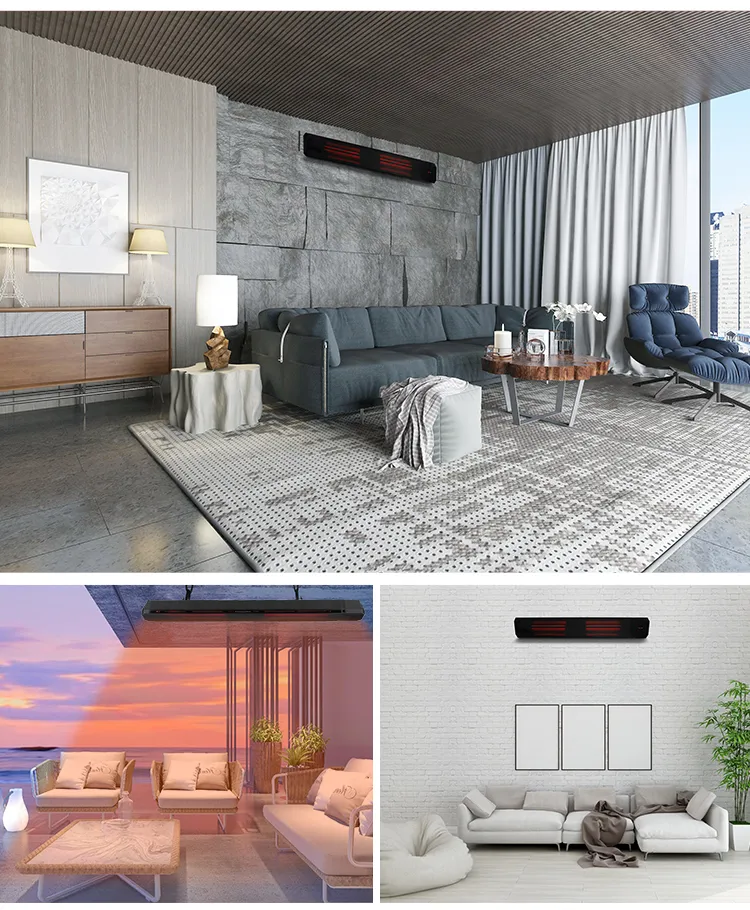 Jhheatsup Home Wall Room Glass Infrared Electric 2200W Panel Heater Tuya APP Smart Heater