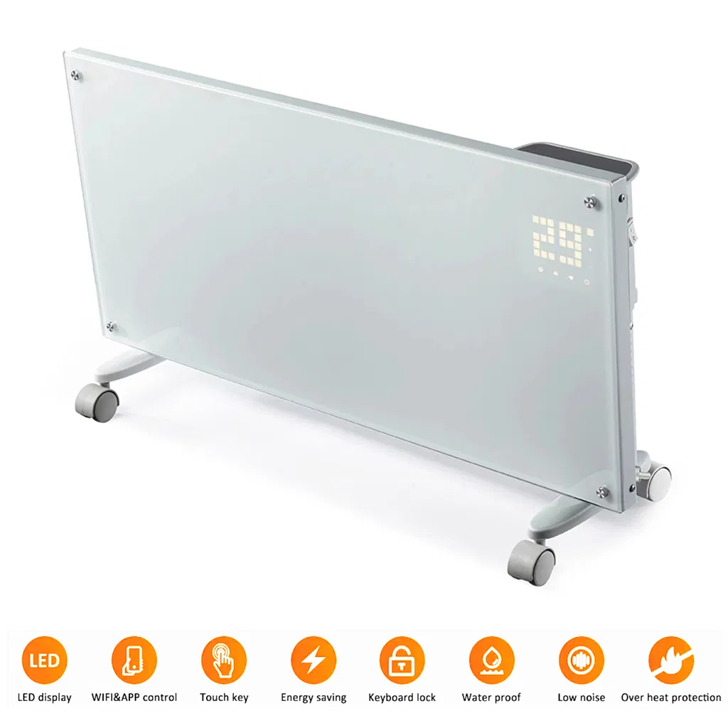 Home Glass Heating Panel with WiFi Electric Wall Infrared Room Heater