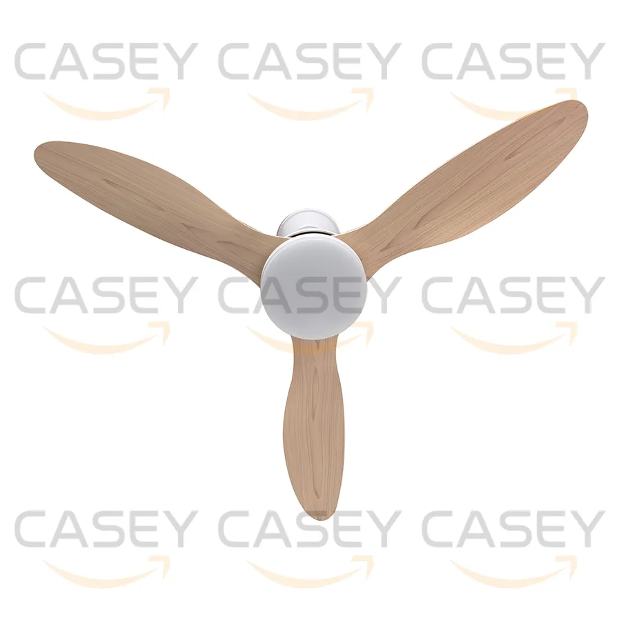 LED Nickel Plywood Material Ceiling Fan Light with Air Cooler AC Motor Switch Flush