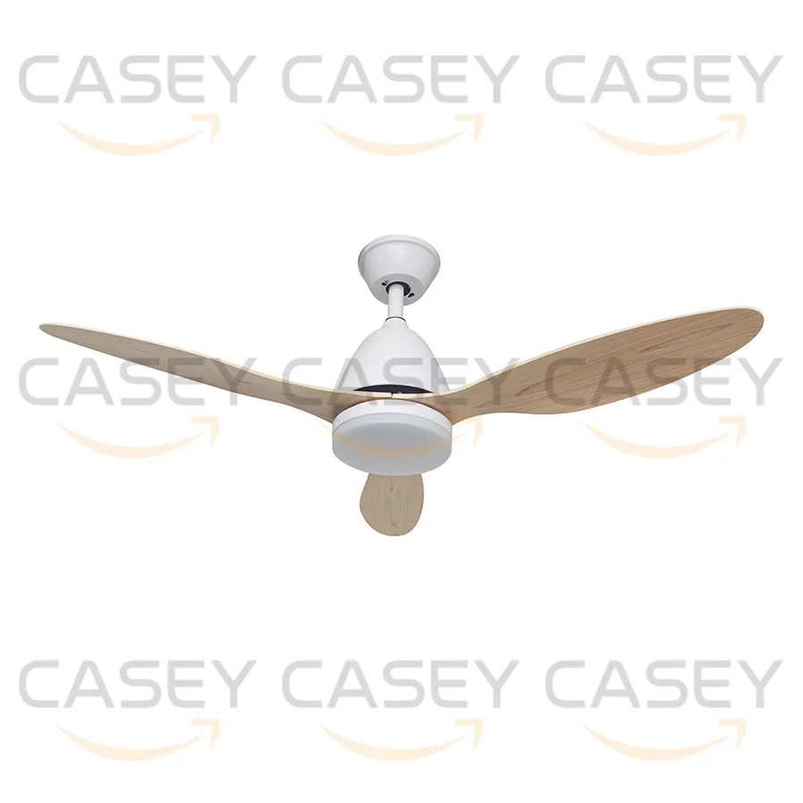 LED Nickel Plywood Material Ceiling Fan Light with Air Cooler AC Motor Switch Flush