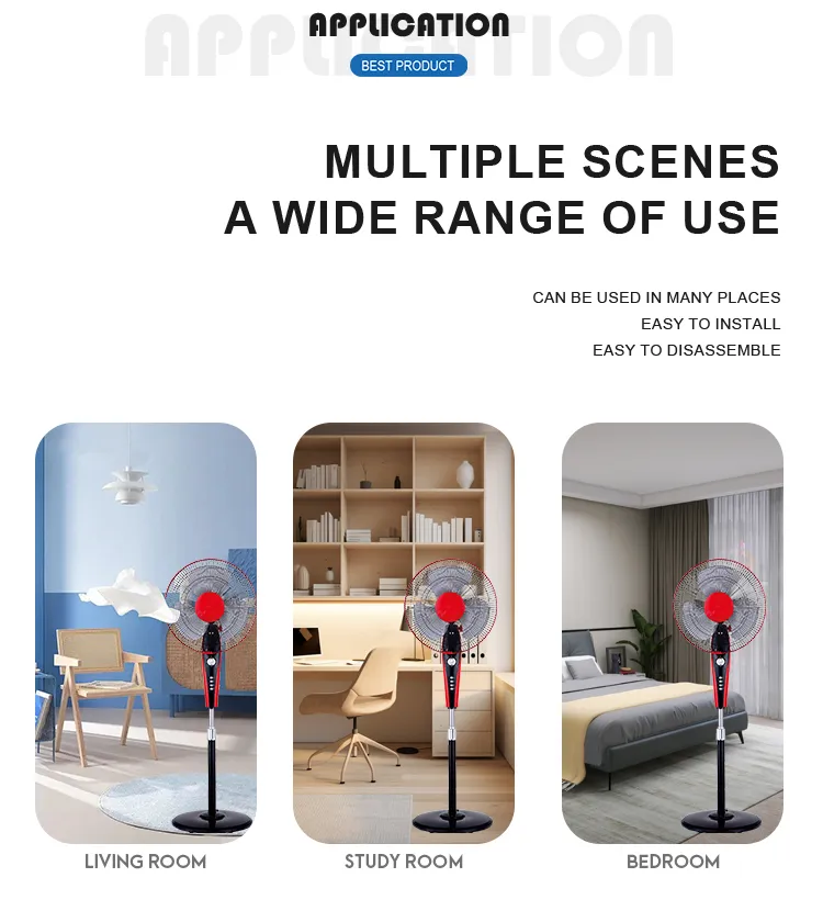 New Design 16 18 Inch Low Price Air Cooler Stand Fan with Round Base