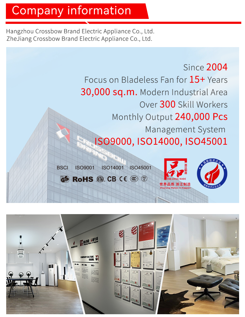 OEM ODM Bladeless Air Purifier Fan 41 Inch Air Circulation Invisible Fan Blade Tower Fan for Household