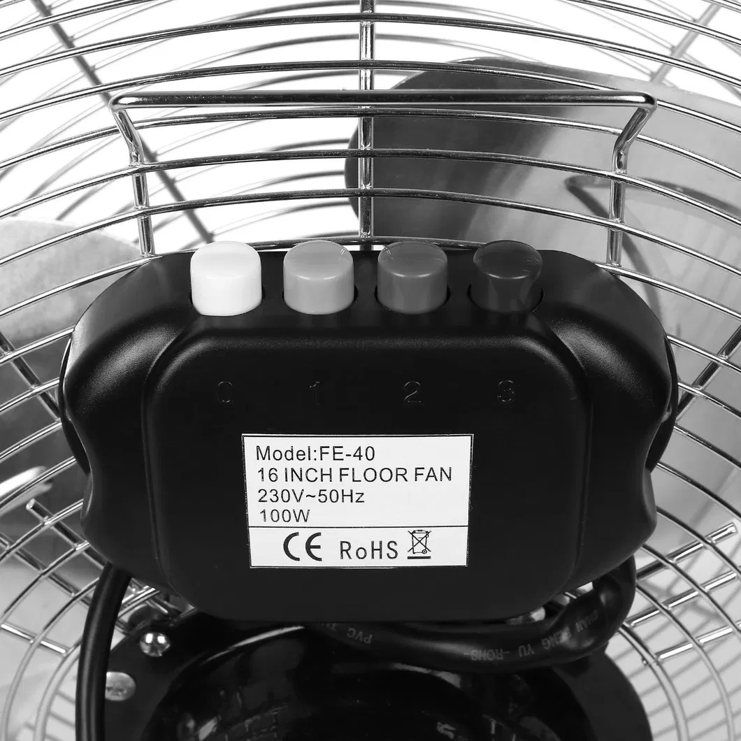 China Factory Supply 3 Speeds Without Remote Control Metal Floor Fan