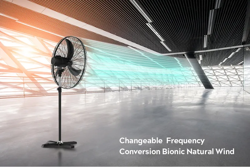 20 24 26 30 Inch High Air Volume Oscillation Ventilation Warehouse Wall DC Brushless Motor Energy Saving Electric Industrial Stand Fan
