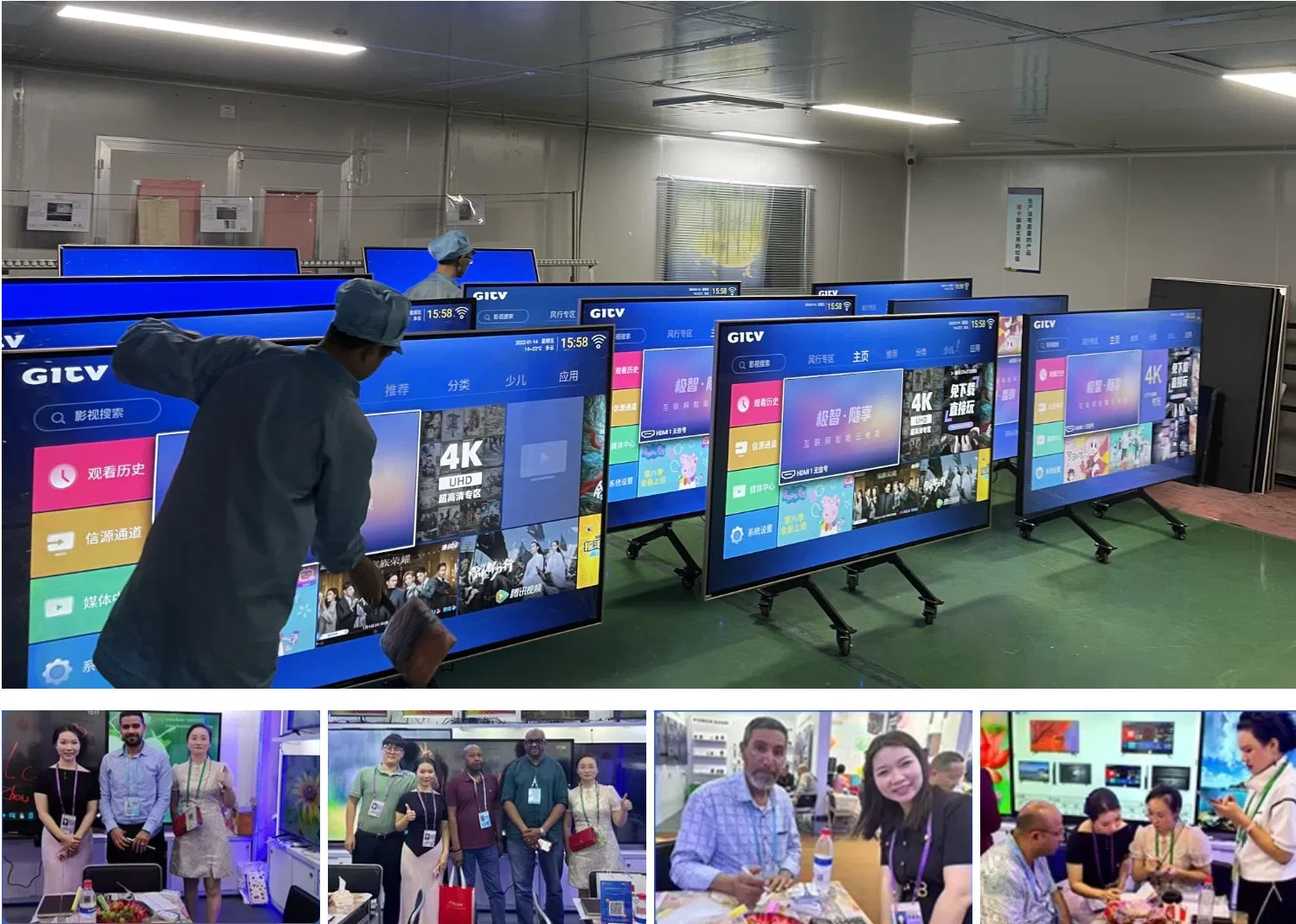 Modern Televisores Inteligentes Console Live LED LCD OLED Qled Google Polegad 55 65 75 85 90 100 110 120 Inch 4K Stand Pulgada Smart TV Display Television