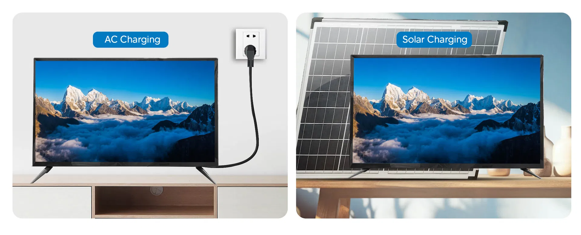 32 Inch New Solar Product Smart AC DC TV with Solar Panel and Battery 12V Rechargeable Solar Television