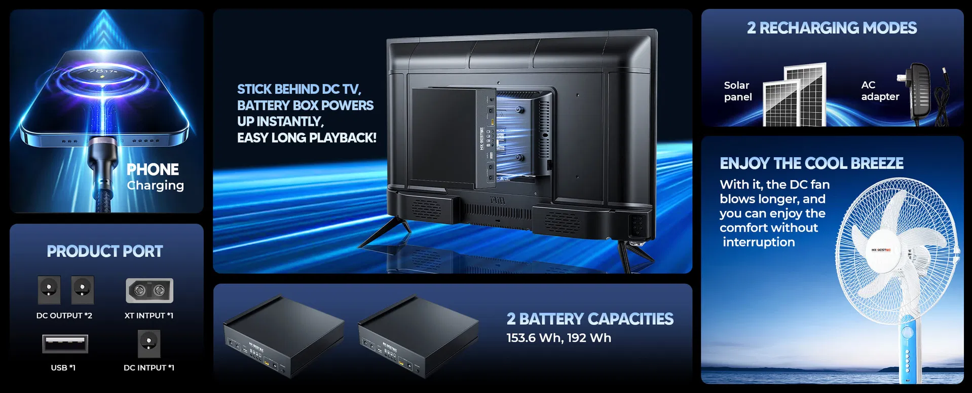 32 Inch New Solar Product Smart AC DC TV with Solar Panel and Battery 12V Rechargeable Solar Television