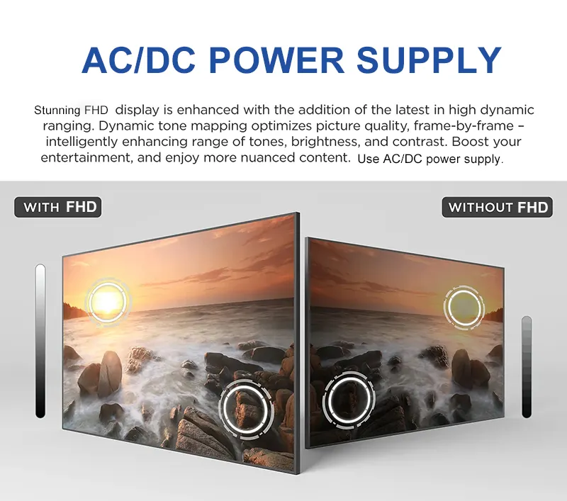 TV 55" 4K UHD Frameless Design LCD LED TV with Digital System Smart TV Android 15.0