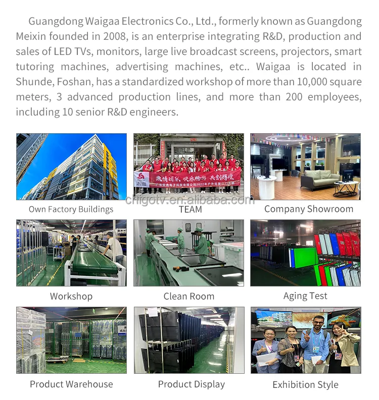 Chigo TV Large 2K LED Curved Television 32 43 50 55 65 75 85 100 Inch Webo Android Google Systems 4K UHD Qled 3D Smart TV