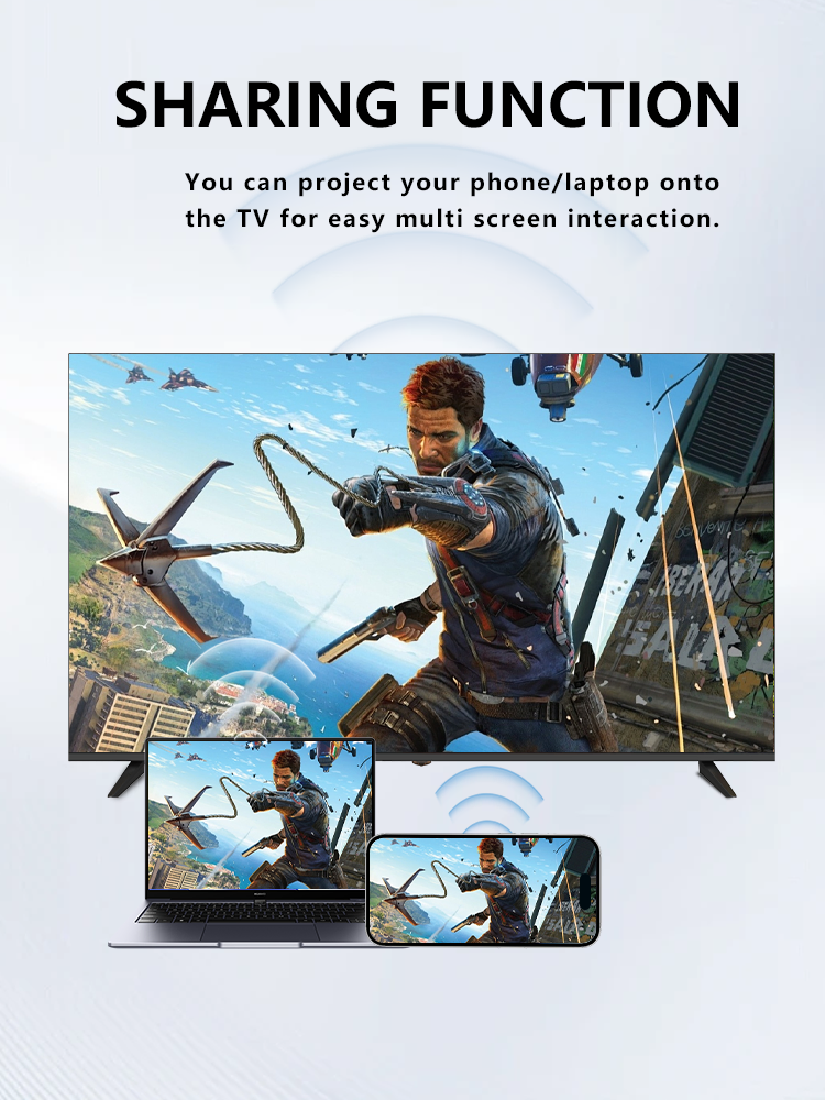 Chigo TV Large 2K LED Curved Television 32 43 50 55 65 75 85 100 Inch Webo Android Google Systems 4K UHD Qled 3D Smart TV