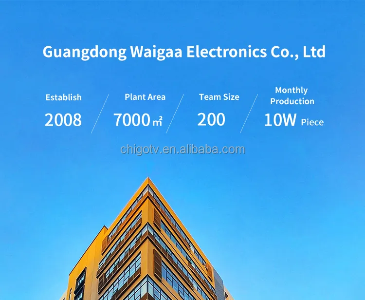 Chigo TV Large 2K LED Curved Television 32 43 50 55 65 75 85 100 Inch Webo Android Google Systems 4K UHD Qled 3D Smart TV