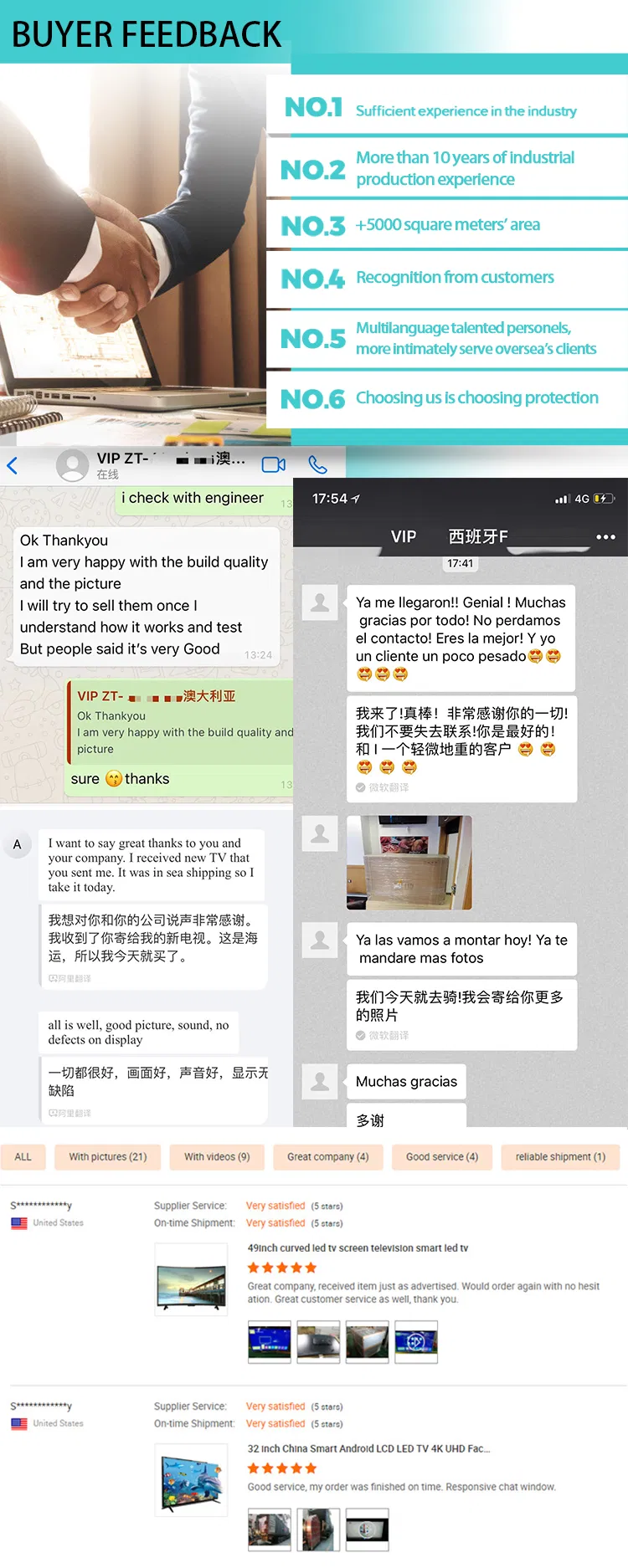 Smart Flat Screen Television 50 55 60 65 85 100 Inch OLED TV and Smart TV 4K UHD Television