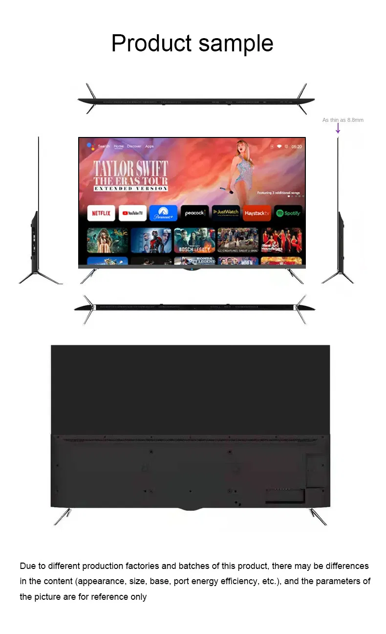 2K 4K OLED TV Wholesale Factory Price Smart TV 32 43 50 55 65 Inch Android TV Accept Customization