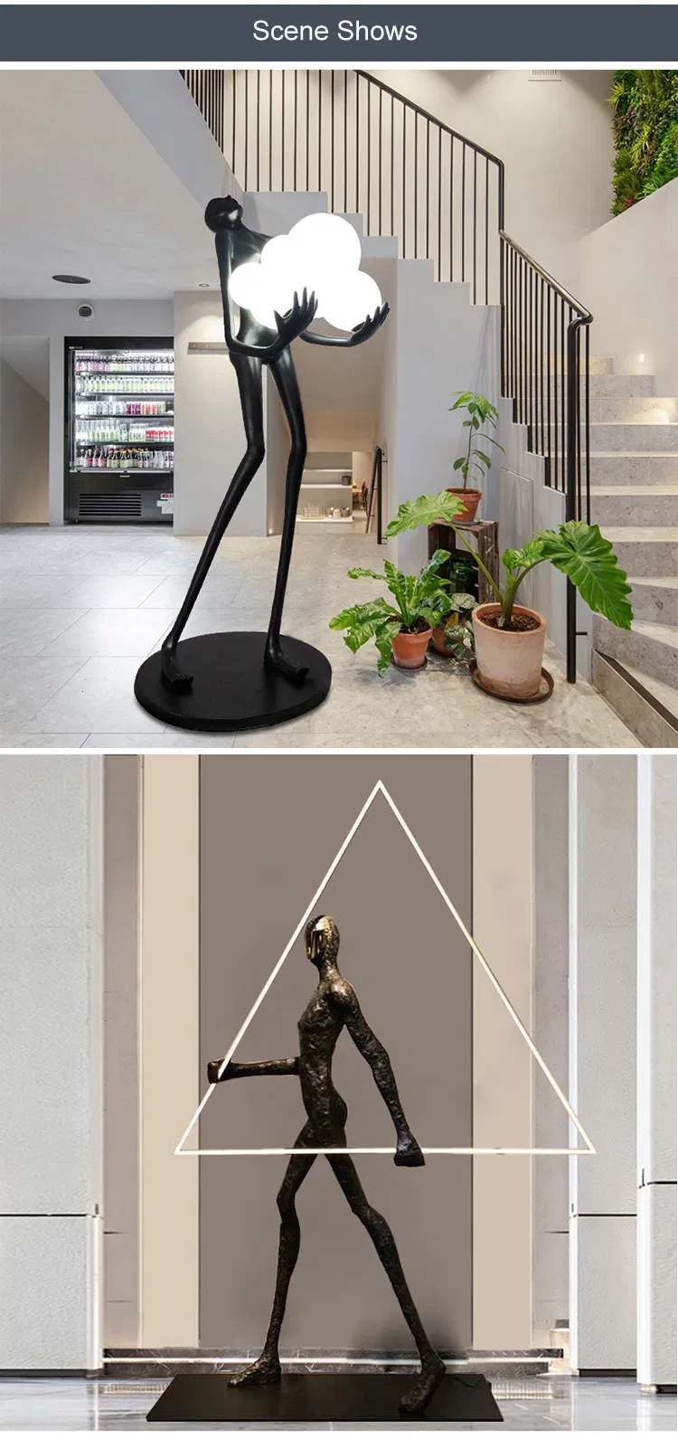 Modern Lamps Decor Nordic Minimalist Design Art Human Sculpture Floor Lamp