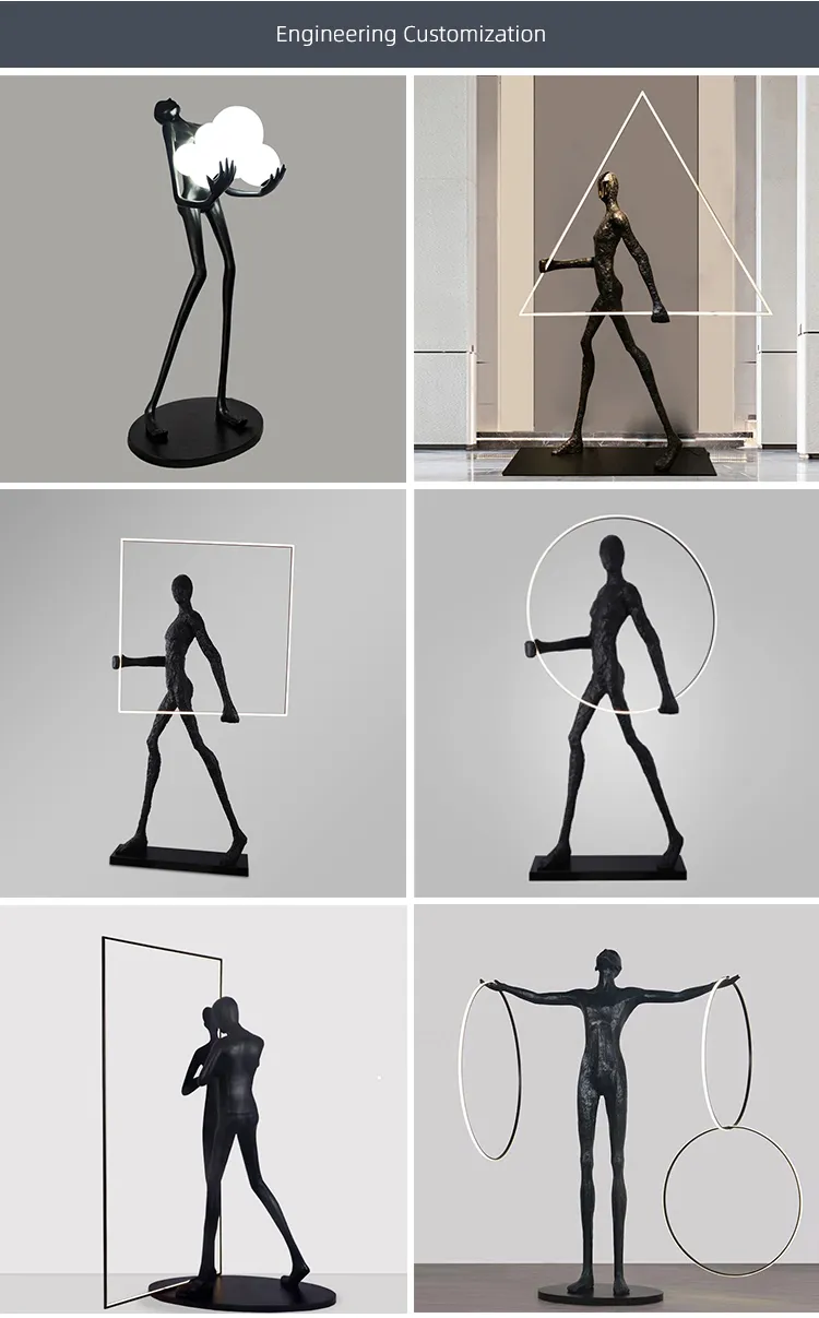 Modern Lamps Decor Nordic Minimalist Design Art Human Sculpture Floor Lamp