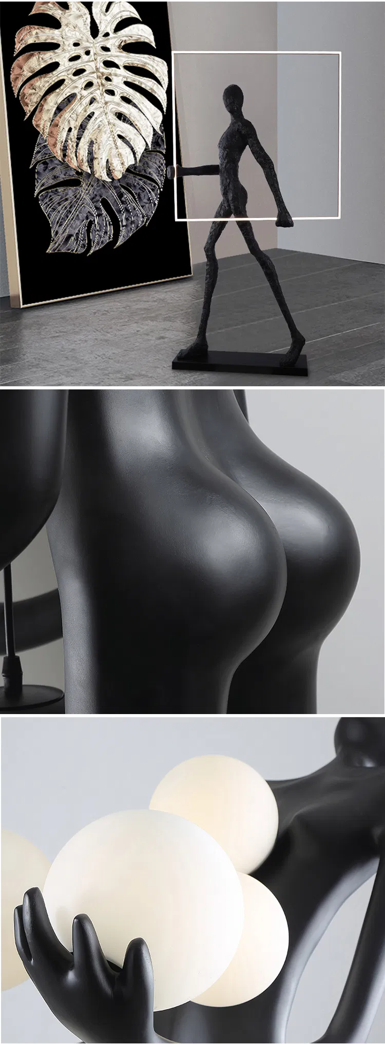 Modern Lamps Decor Nordic Minimalist Design Art Human Sculpture Floor Lamp