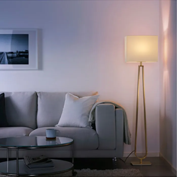 Modern Fabric Bedside Standing Floor Lamp for Hotel Bedroom Living Room