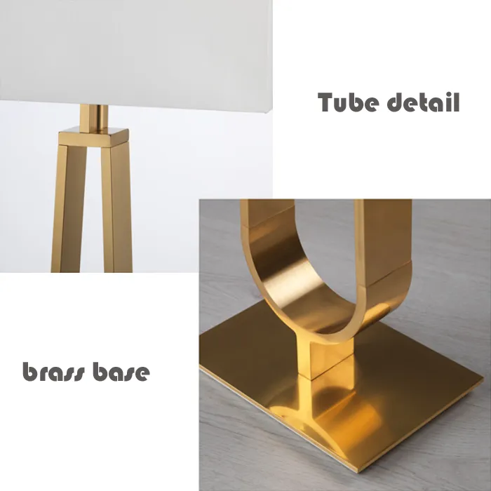 Modern Fabric Bedside Standing Floor Lamp for Hotel Bedroom Living Room