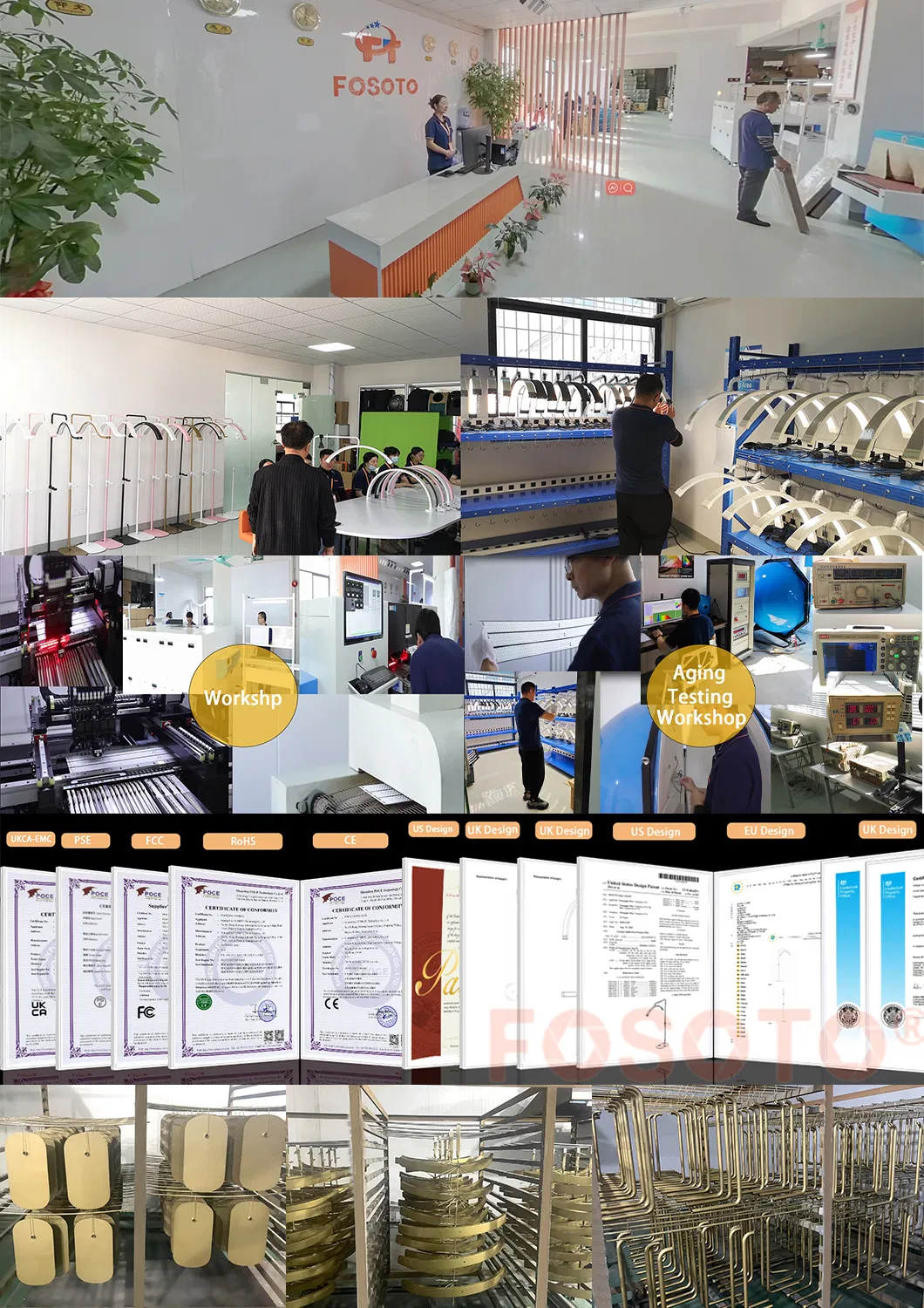 Half Moon Salon LED Photography Floor Lamp for Makeup Lashes Extension Tattoo