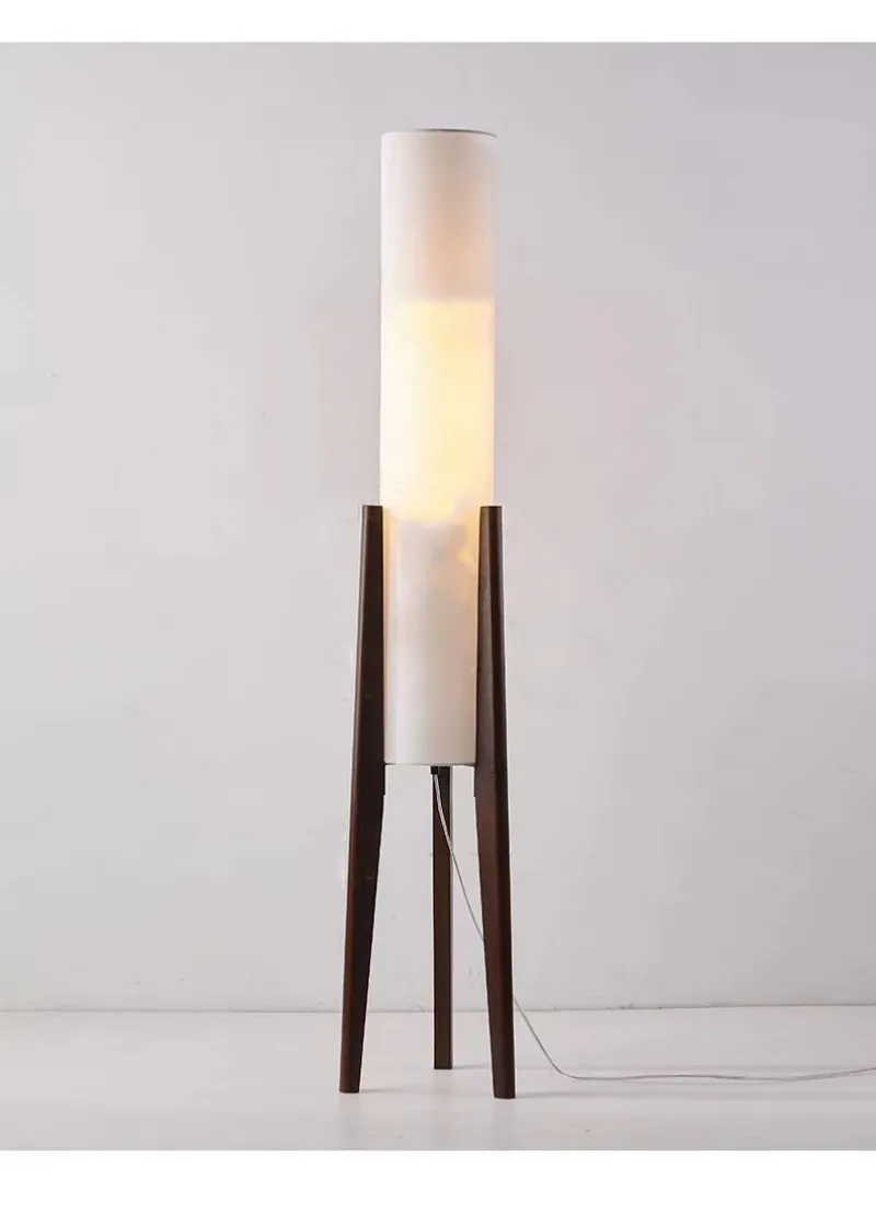 Hot Sale Nordic Wood Fabric Tripod LED Floor Lamp Japanese Retro Indoor Design Home Decoration Living Room Floor Light (ZY-L194)