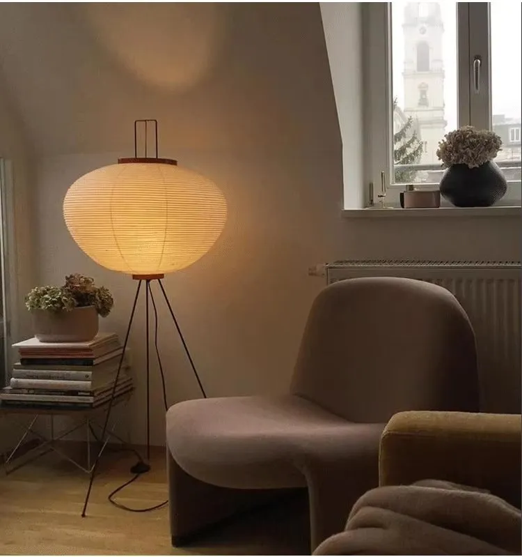 Japanese Designer Akari Noguchi Yong Floor Lamps LED Wabi-Sabi Rice Paper Standing Lamp Home Decor Livng Room Bedroom Loft Study