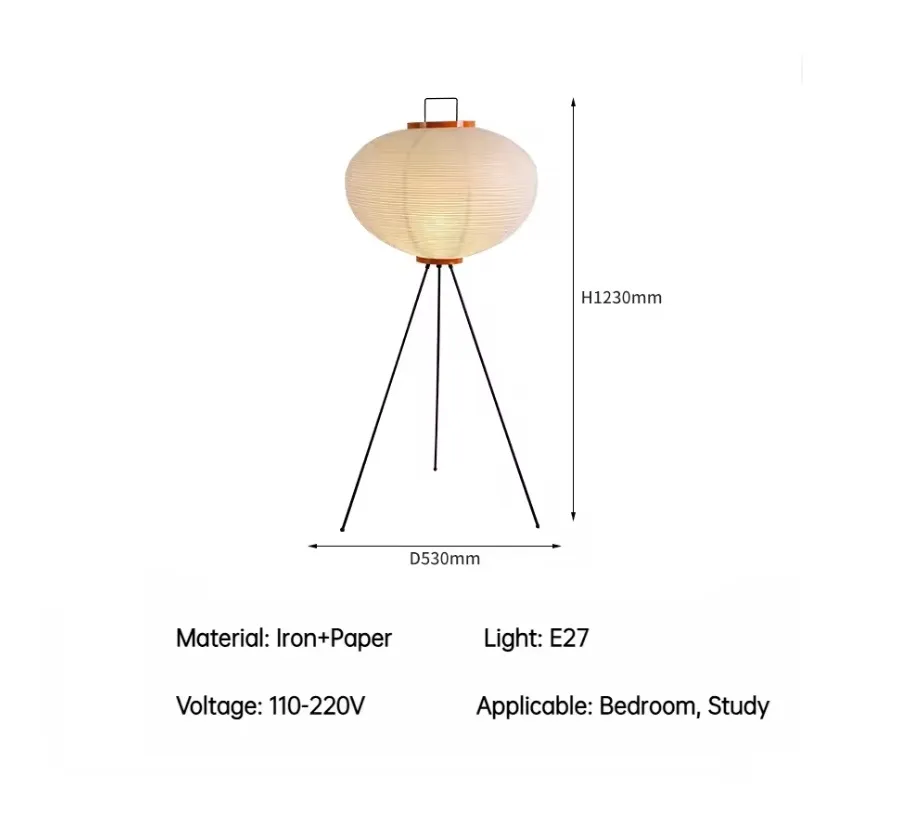 Japanese Designer Akari Noguchi Yong Floor Lamps LED Wabi-Sabi Rice Paper Standing Lamp Home Decor Livng Room Bedroom Loft Study