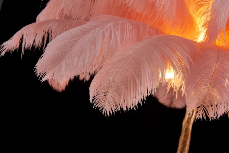 Nordic LED Colourful Ostrich Feather Palm Tree Floor Lamp for Living Room Home Modern Floor Light (ZY-YM01)