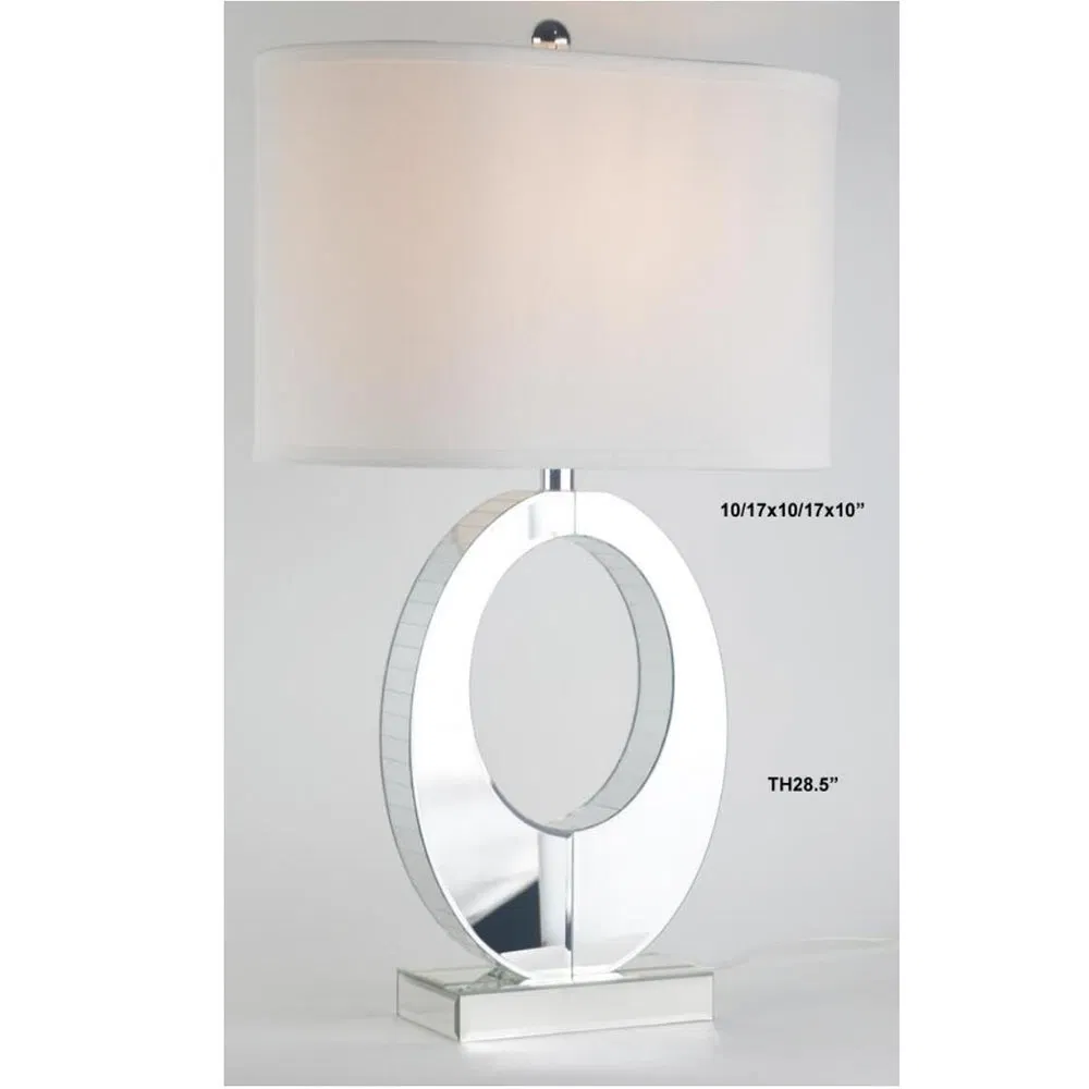 Online Customized Lamp Glass Bedside Lamp Table Lighting with Fabric Lampshade E27 LED Bulb Royal Table Lamp