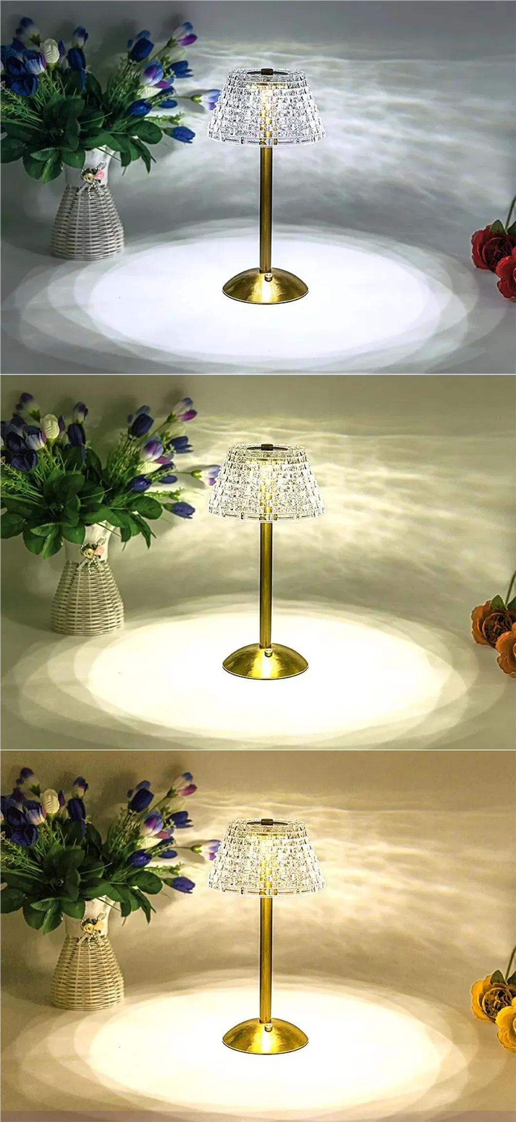 Cordless Table Lamp Rechargeable Touch LED Luxury Large Dable Lamps for Living Room LED Night Light