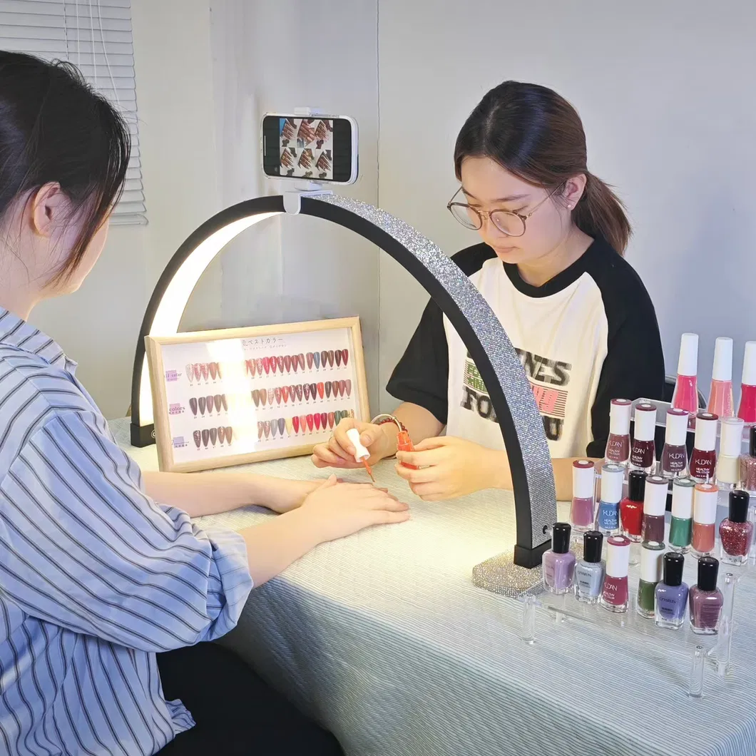 30lnch Half Moon LED UV Nail Light Table Lamp Portable Eyelash Lamp Desk Light for Nail Art Salon Tech, Eyelash, Reading