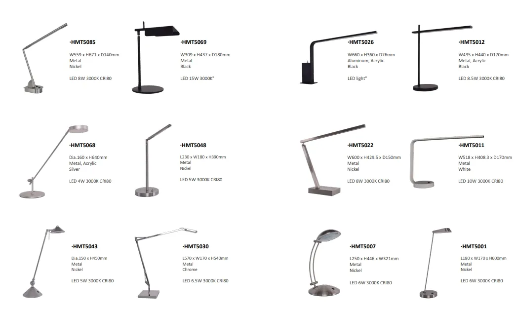 Modern Hotel Decor Bedside Luxury Desk Light LED Table Light