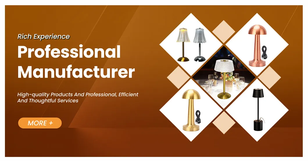 LED Modern European Romantic 3 Colors Touch Dimming Desk Light Cordless Rechargeable Hotel Restaurant Decor Night Lighting Acrylic Gold Metal Table Lamp for Bar