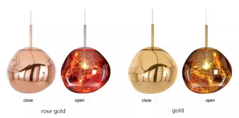 Lava Ball Drop Pendant Light Art Decor Nordic Modern Creative Golden Acrylic Hanging Lamp for Home Villa Hotel Gallery D8029