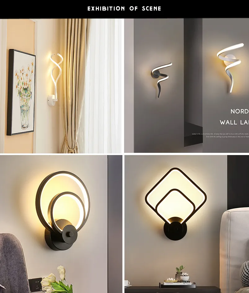 Elegant Minimalist Acrylic Metal Wall Lamps for Modern Living Spaces