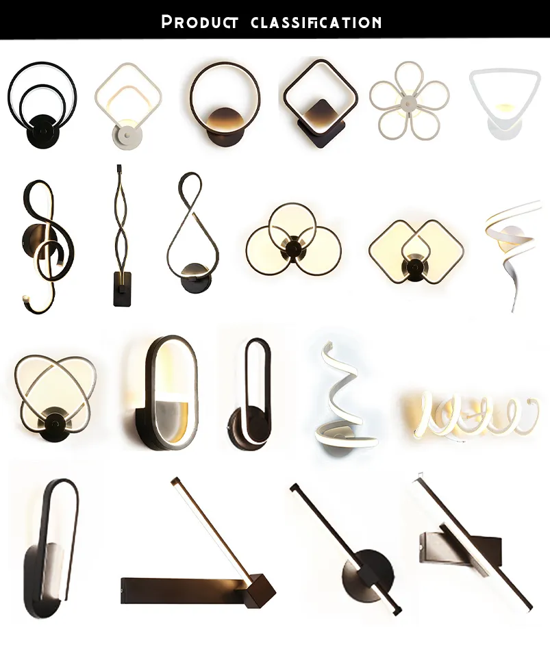 Elegant Minimalist Acrylic Metal Wall Lamps for Modern Living Spaces