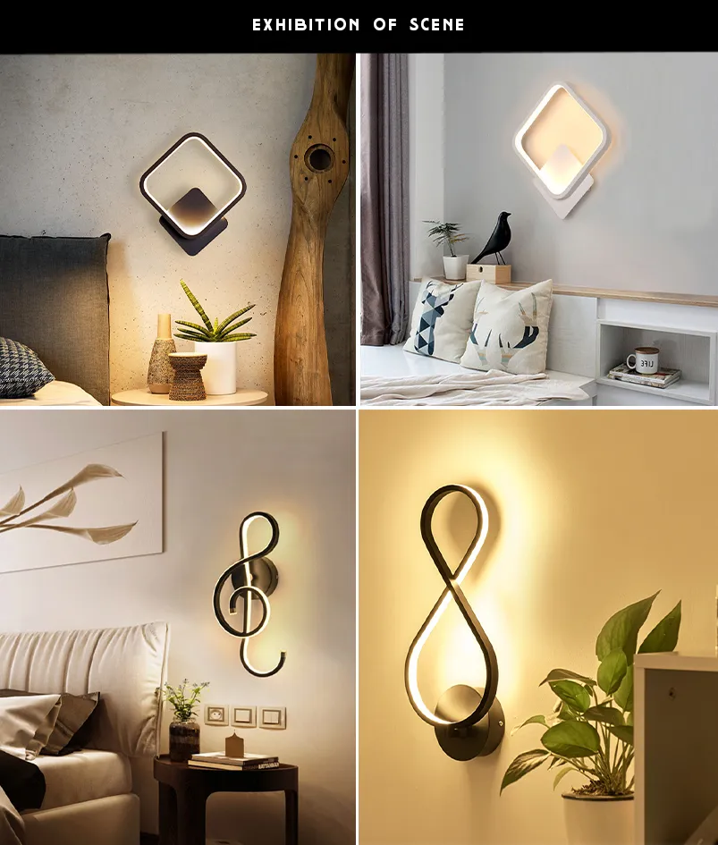 Elegant Minimalist Acrylic Metal Wall Lamps for Modern Living Spaces