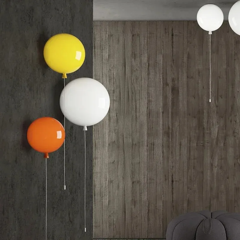 Children&#39;s Room Bedroom Colorful Balloons Acrylic Ball Wall Lamp Memory Wall Light (WH-OR-295)