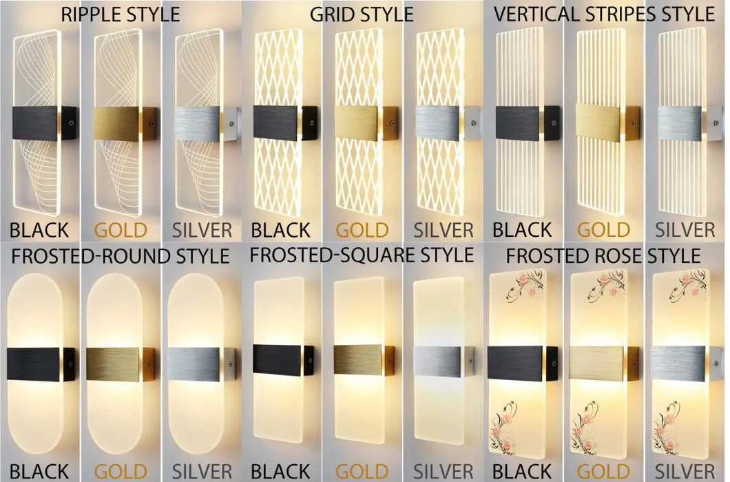 Modern Nordic Acrylic Wall Lamps with Remote Control, Acrylic LED Wall Sconce Indoor Wall Lighting for Living Room Bedside Stairs Home Decor